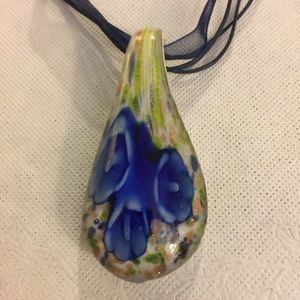 Handblown Glass Pendant NIB